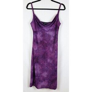My Michelle Slip Dress Purple Glitter Whimsigoth Juniors L Cowl Y2K Witch Galaxy